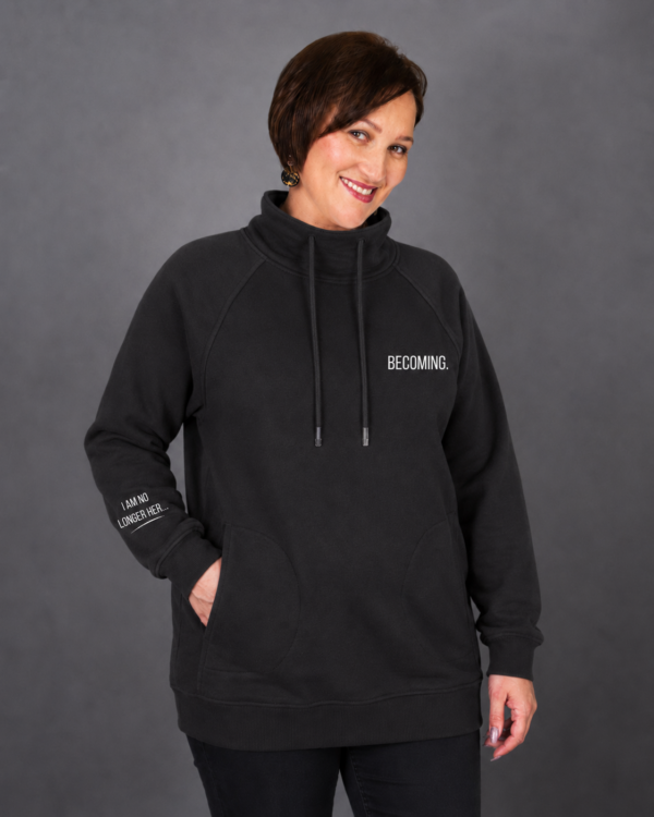 fleece black Becoming Her | High Neck Fleece Jacket