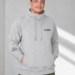 high neck men grey Becoming Him | High Neck Fleece Jacket