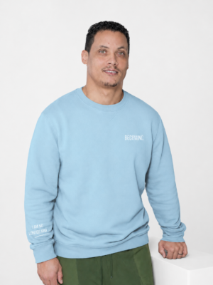sweater men sky Becoming Him | Basic Crew Neck Sweater